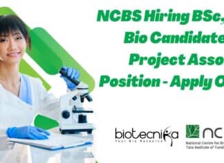 NCBS Hiring BSc
