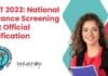 NEST 2023: National Entrance Screening Test Official Notification NEST 2023