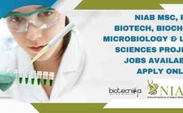 NIAB MSc, PhD Biotech, Biochem, Microbiology & Life Sciences Project Jobs Available, Apply Online NIAB Project Research Openings
