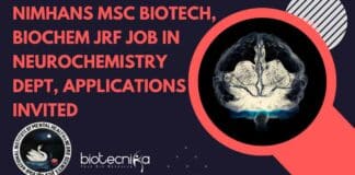 NIMHANS MSc Biochem JRF