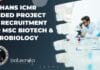 NIMHANS ICMR Funded Project JRF Recruitment For MSc Biotech & Microbiology NIMHANS Project JRF Recruitment