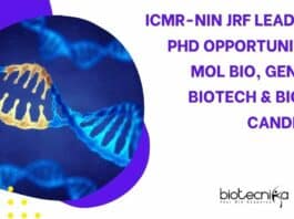 NIN JRF to PhD For Mol Bio