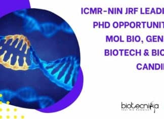 NIN JRF to PhD For Mol Bio