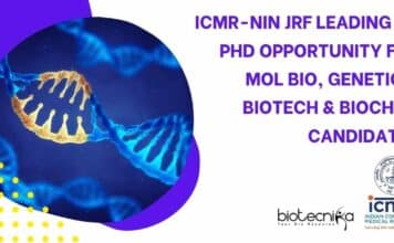 NIN JRF to PhD For Mol Bio