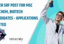 NIPER SRF Post For MSc Biochem, Biotech Candidates – Applications Invited NIPER SRF Post For