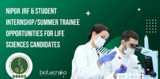 NIPGR JRF & Student Internship/Summer