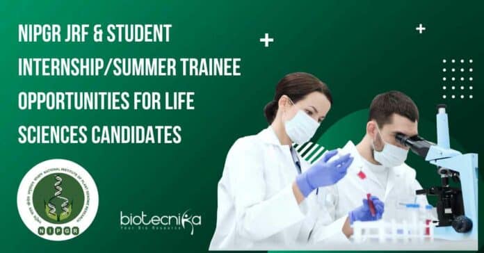 NIPGR JRF & Student Internship/Summer
