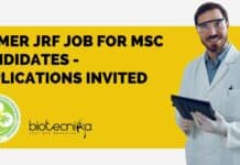 PGIMER JRF Job For MSc Candidates – Applications Invited PGIMER JRF Job For