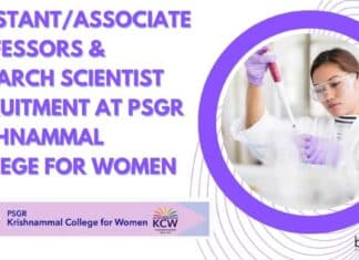 PSGR Krishnammal College Vacancies