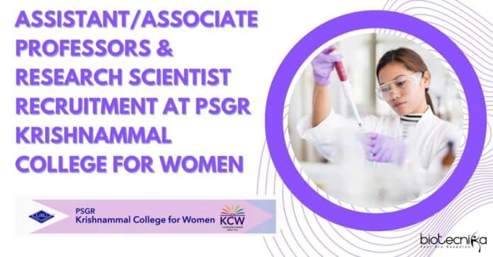 PSGR Krishnammal College Vacancies
