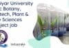 Periyar University MSc Botany, Biotech, Plant & Life Sciences Project job Periyar University MSc Botany