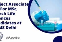 Project Associate Job For MSc, MTech Life Sciences Candidates at AIIMS Delhi Project Associate Job
