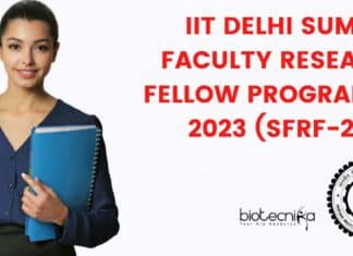 Summer Faculty Research Fellow Programme 2023