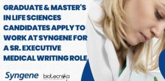 Syngene Medical Writing Job