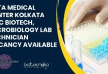 Tata Medical Center Kolkata MSc Biotech, Microbiology Lab Technician Vacancy Available TMC Kolkata MSc Biotech