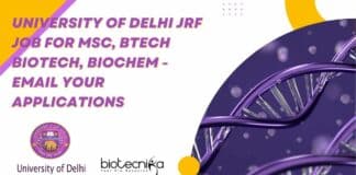University of Delhi JRF Job