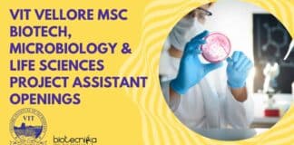 VIT Vellore MSc Biotech