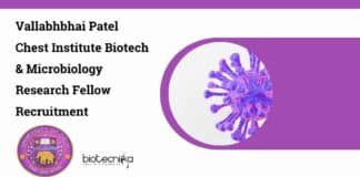 VPCI Biotech SRF Job