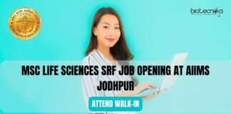 AIIMS Jodhpur MSc SRF