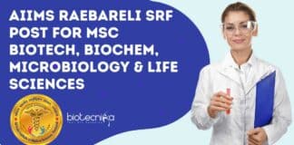 AIIMS Raebareli SRF Post