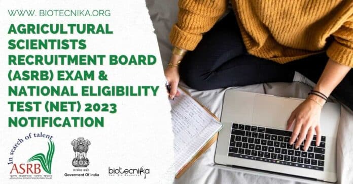 ASRB NET 2023 Notification