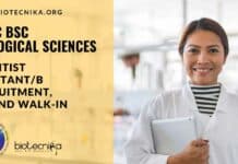 BARC BSc Biological Sciences Scientist Assistant/B Recruitment, Attend Walk-In BARC BSc Biological Sciences