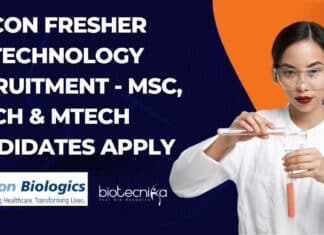 Biocon Fresher Biotechnology Job