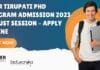IISER Tirupati PhD Program Admission 2023 August Session – Apply Online Biology PhD Admission August2023