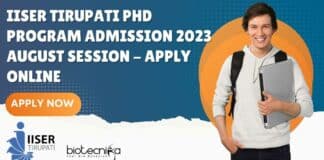 Biology PhD Admission August2023