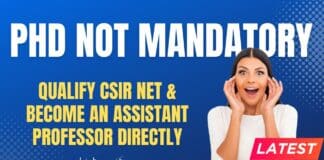 PhD Not Mandatory