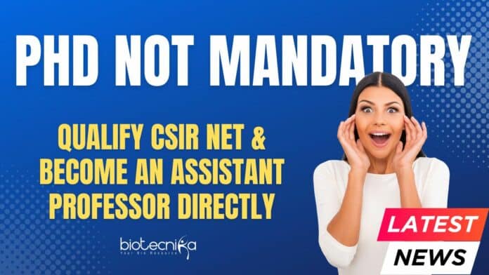PhD Not Mandatory