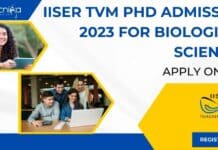 IISER TVM 2023 PhD
