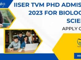 IISER TVM 2023 PhD