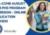 CSIR-CCMB August 2023 PhD Program Admission – Online Application Process CCMB 2023 PhD Admission