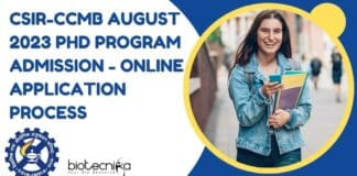 CCMB 2023 PhD Admission