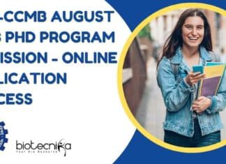 CCMB 2023 PhD Admission