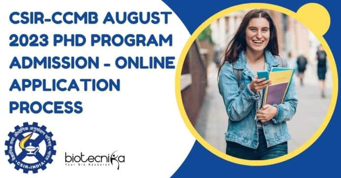 CCMB 2023 PhD Admission
