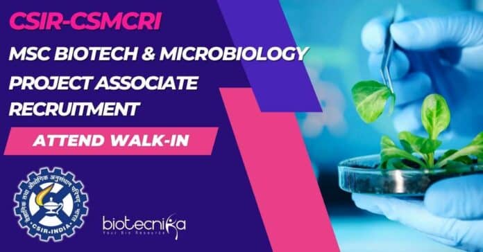 CSIR-CSMCRI MSc Biotech &