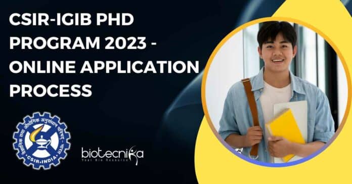 CSIR-IGIB PhD Program 2023