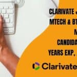 Clarivate Job For MSc
