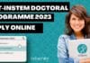 DBT-inStem Doctoral Programme 2023 – Online Application Process DBT-inStem Doctoral Programme 2023