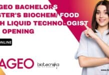 DIAGEO Bachelors/Master’s Biochem/Food Tech Liquid Technologist Job Opening DIAGEO Jobs Liquid Technologist