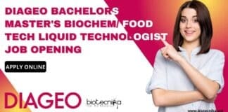 DIAGEO Jobs Liquid Technologist