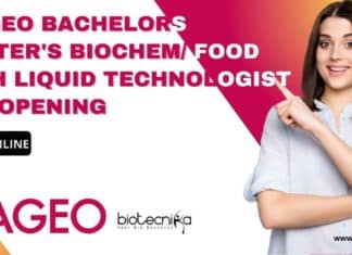 DIAGEO Jobs Liquid Technologist