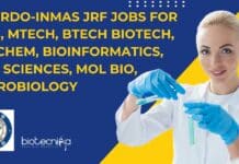5+ DRDO-INMAS JRF Jobs For MSc, MTech, BTech Biotech, Biochem, Bioinformatics, Life Sciences, Mol Bio, Microbiology DRDO-INMAS JRF Jobs New