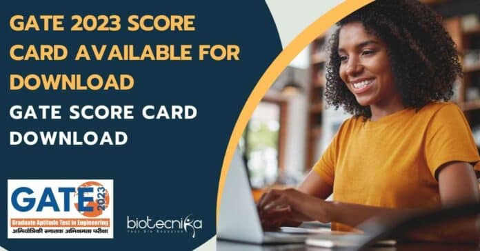 GATE 2023 Score Card