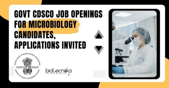 Govt CDSCO Job Openings