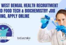 Govt West Bengal Health Recruitment Board Food Tech & Biochemistry Job Opening, Apply Online Govt WBHRB Job 2023