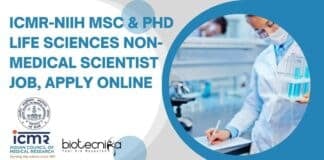 ICMR-NIIH Non-Medical Scientist