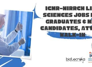 ICMR-NIRRCH Life Sciences Jobs